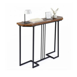 Luxury Living Room Sofa Table 110 Cm Narrow Entryway Table With Faux Marble Top - thumbnail 5