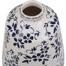 Beliani Flower Vase Maroneia Stoneware 20 Cm White - thumbnail 4