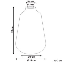 Beliani Flower Vase Maroneia Stoneware 20 Cm White - thumbnail 3