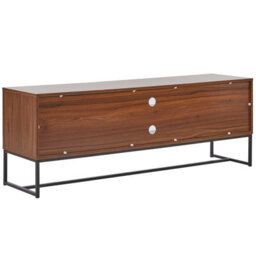 Beliani Two-Tone Tv Stand With Metal Legs, White And Dark Wood, Fits Up To 68In Tvs, 1500 X 400 X 550mm - thumbnail 5