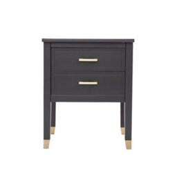 Cabinet Bits Palazzi 2 Drawer Bedside Table Dark Grey - thumbnail 3