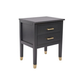 Cabinet Bits Palazzi 2 Drawer Bedside Table Dark Grey - thumbnail 4