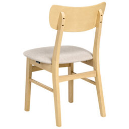 Beliani Set Of 2 Dining Chairs Anoka Wood Light Brown/ Beige - thumbnail 6