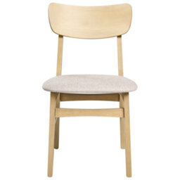 Beliani Set Of 2 Dining Chairs Anoka Wood Light Brown/ Beige - thumbnail 5