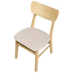 Beliani Set Of 2 Dining Chairs Anoka Wood Light Brown/ Beige - thumbnail 7