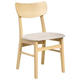 Beliani Set Of 2 Dining Chairs Anoka Wood Light Brown/ Beige - thumbnail 4