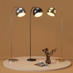 GoodHome Kotenay Chrome Effect Led Floor Lamp - thumbnail 7