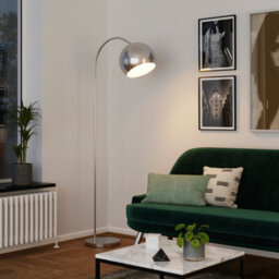 GoodHome Kotenay Chrome Effect Led Floor Lamp - thumbnail 1