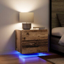 Walplus Wall-Mounted Bedside Cabinet Old Wood 50 X 39 X 41 Cm - thumbnail 5