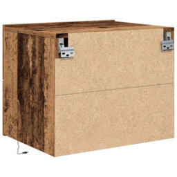 Walplus Wall-Mounted Bedside Cabinet Old Wood 50 X 39 X 41 Cm - thumbnail 9