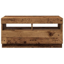 Berkfield Modern Tv Cabinet With Led Lights Old Wood 80X35X40 Cm Engineered Wood - thumbnail 6