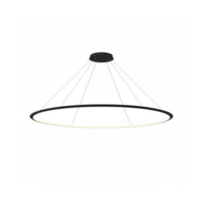 Luminosa Lighting Luminosa Circular Inward 207Cm Integrated Led Pendant Ceiling Light Black 129W 2700K 0-10V Dimming - image 1