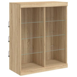 Berkfield Sideboard With Led Lights Sonoma Oak 81X37X100 Cm - thumbnail 3