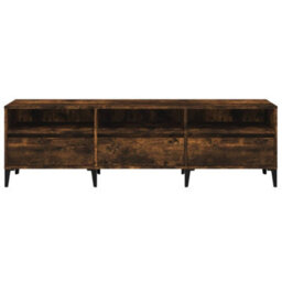Berkfield Tv Cabinet Smoked Oak 150X30X44.5 Cm Engineered Wood - thumbnail 6