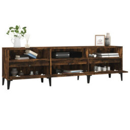 Berkfield Tv Cabinet Smoked Oak 150X30X44.5 Cm Engineered Wood - thumbnail 5