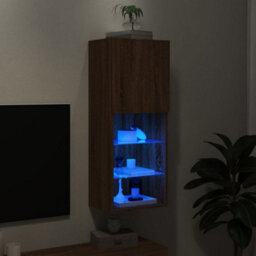 Walplus Tv Cabinet With Led Lights Brown Oak 40.5X30X102 Cm - thumbnail 5