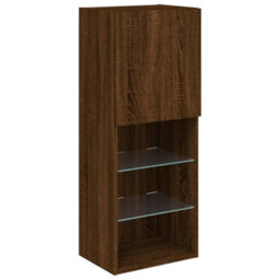 Walplus Tv Cabinet With Led Lights Brown Oak 40.5X30X102 Cm - thumbnail 7