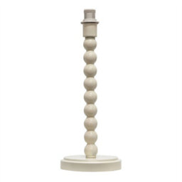 First Choice Lighting Bobbin - Ivory Lamp With Grey Cotton Shade - thumbnail 2