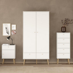 Furniture To Go Cumbria Wardrobe With 2 Doors + 2 Drawers In White - thumbnail 6