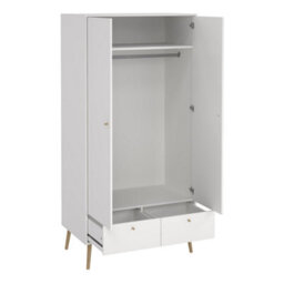 Furniture To Go Cumbria Wardrobe With 2 Doors + 2 Drawers In White - thumbnail 5
