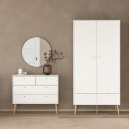 Furniture To Go Cumbria Wardrobe With 2 Doors + 2 Drawers In White - thumbnail 8