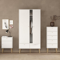 Furniture To Go Cumbria Wardrobe With 2 Doors + 2 Drawers In White - thumbnail 7
