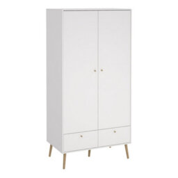 Furniture To Go Cumbria Wardrobe With 2 Doors + 2 Drawers In White - thumbnail 1