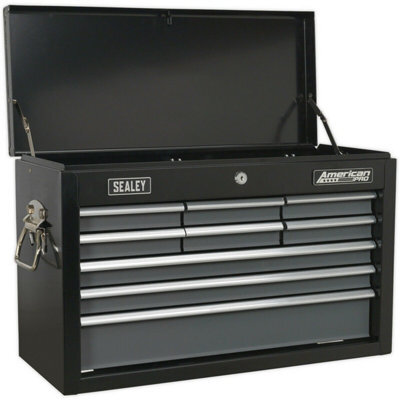 High Gloss Black 9 Drawer Tool Chest Storage Unit 600 X 260 X 380mm - image 1