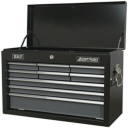 High Gloss Black 9 Drawer Tool Chest Storage Unit 600 X 260 X 380mm - thumbnail 5