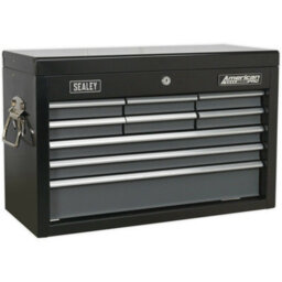 High Gloss Black 9 Drawer Tool Chest Storage Unit 600 X 260 X 380mm - thumbnail 3