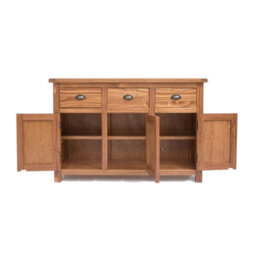 Cabinet Bits Padua Lacquered 3 Drawer 3 Door Sideboard Brass Cup Handle - thumbnail 5