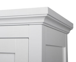 Teamson Home Bathroom Wall Cabinet, Wooden Cabinet With 2 Doors, Shutter Doors, Bathroom Storage, White - thumbnail 6