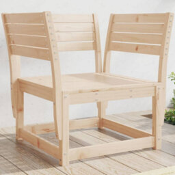 Walplus Solid Pine Wood Garden Chair For Outdoor Seating