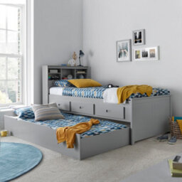 Bedmaster Venus Grey Guest Bed With Drawers No Trundle With Pocket Mattress - thumbnail 2