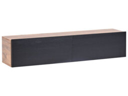 Wyld And Coco Novahome Wall-Mounted Tv Stand Up To 55 Inch With Two Cabinets, Black, Minimalist - thumbnail 3