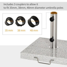 25Kg Wheeled Marble Parasol Umbrella Base - thumbnail 5