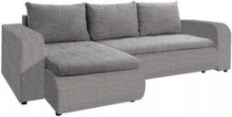 Rac3 Stylish And Functional Corner Grey Color Sofa Bed With Storage - Premium Quality Fabric - Universal Side Sofa Bed (Grey)