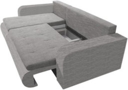 Rac3 Stylish And Functional Corner Grey Color Sofa Bed With Storage - Premium Quality Fabric - Universal Side Sofa Bed (Grey) - thumbnail 4