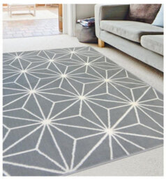 The Rugs Maestro Collection Star Design Rug In Grey  3791 Gb22 - thumbnail 2