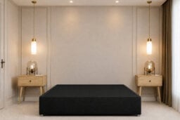 "Nexus Kyoto Plush Divan, Black, 54"" Headboard, No Drawers, Open Coil Mattress, Super King" - thumbnail 5