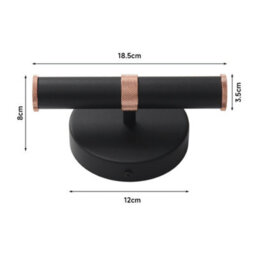Thehotsale Modern Luxury Minimalist 2 Lights Wall Lamp,black&rose - thumbnail 6