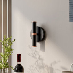 Thehotsale Modern Luxury Minimalist 2 Lights Wall Lamp,black&rose - thumbnail 2
