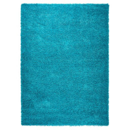 Bravich Teal Blue Thick Shaggy Rug - California - 110 X 160Cm - thumbnail 1