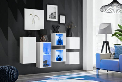 Arte Switch Rtv4 White Gloss Tv Cabinet 120Cm - Sleek Modern Storage With Push-To-Open Design - image 1