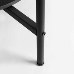 Fativo 80X47.5Cm Round Sintered Stone Coffee Table, 2-Tier Modern Centre Table With Black Metal Frame For Living Room - thumbnail 7