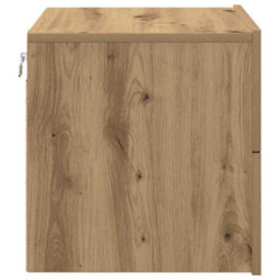 Berkfield Modern Bedside Cabinets With Led Lights Wall-Mounted 2 Pcs Artisan Oak - thumbnail 9