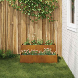 Berkfield Garden Planter Rusty 100 X 60 X 45 Cm Weathering Steel - thumbnail 4