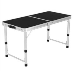 Outdoor Foldable Picnic Table & 4 Stool Set Portable Camping Garden Indoor Black