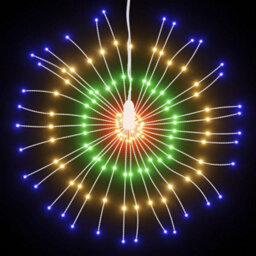 Walplus Christmas Starburst Lights 140 Leds 2 Pcs Multicolour 17 Cm - thumbnail 4