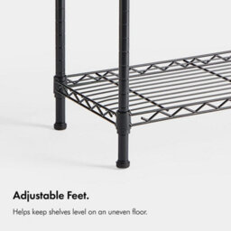 Vonhaus Garage Shelving Units Set Of 2 Adjustable 4-Tier Wire Shelving Unit For Storage - Metal Wire Shelves For Garage - thumbnail 4